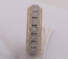 Load image into Gallery viewer, 10kt Yellow Gold Men&#39;s Round Diamond Statement Cluster Band Ring - 1-1/4 Cttw | Splendid Jewellery product Side View from Splendid Jewellery