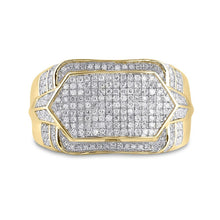 Load image into Gallery viewer, 10kt Yellow Gold Men's Round Diamond Statement Fashion Ring - 3/4 Cttw | Splendid Jewellery - Splendid Jewellery