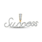 10kt Yellow Gold Men's Round Diamond Success Charm Pendant - 1/2 Cttw | Splendid Jewellery - Splendid Jewellery