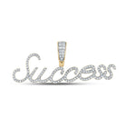 10kt Yellow Gold Men's Round Diamond Success Charm Pendant - 1/2 Cttw | Splendid Jewellery - Splendid Jewellery