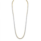10kt Yellow Gold Men's Round Diamond Tennis Chain Necklace - 25 - 3/8 Cttw - Splendid Jewellery