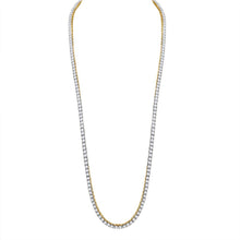 Load image into Gallery viewer, 10kt Yellow Gold Men's Round Diamond Tennis Chain Necklace - 25 - 3/8 Cttw - Splendid Jewellery