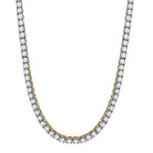 10kt Yellow Gold Men's Round Diamond Tennis Chain Necklace - 25 - 3/8 Cttw - Splendid Jewellery
