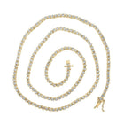 10kt Yellow Gold Men's Round Diamond Tennis Chain Necklace - 3 - 1/4 Cttw - Splendid Jewellery