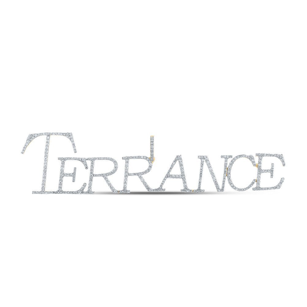 10kt Yellow Gold Men's Round Diamond Terrance Charm Pendant - 2 Cttw - Splendid Jewellery