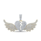 10kt Yellow Gold Men's Round Diamond Wing Broken Charm Pendant - Captivating and Dazzling Jewelry - Splendid Jewellery