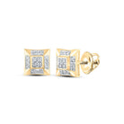 10kt Yellow Gold Men's Square Diamond Earrings - 1/10 Cttw | Splendid Jewellery - Splendid Jewellery