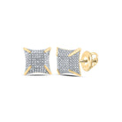 10kt Yellow Gold Men's Square Diamond Earrings - 1/2 Cttw | Exquisite Jewellery - Splendid Jewellery