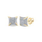 10kt Yellow Gold Men's Square Diamond Earrings - 1/2 Cttw | Exquisite Jewellery - Splendid Jewellery