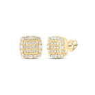 10kt Yellow Gold Men's Square Diamond Earrings - 1/2 Cttw | Splendid Jewellery - Splendid Jewellery