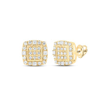 Load image into Gallery viewer, 10kt Yellow Gold Men's Square Diamond Earrings - 1/2 Cttw | Splendid Jewellery - Splendid Jewellery