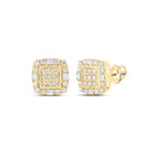 10kt Yellow Gold Men's Square Diamond Earrings - 1/2 Cttw | Splendid Jewellery - Splendid Jewellery