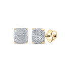 10kt Yellow Gold Men's Square Diamond Earrings - 1/2 Cttw | Splendid Jewellery - Splendid Jewellery