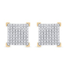 10kt Yellow Gold Men's Square Diamond Earrings - 1/3 Cttw | Exquisite Jewellery - Splendid Jewellery