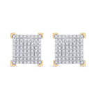 10kt Yellow Gold Men's Square Diamond Earrings - 1/3 Cttw | Exquisite Jewellery - Splendid Jewellery