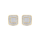 10kt Yellow Gold Men's Square Diamond Earrings - 1/4 Ct.t.w. - Splendid Jewellery