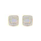 10kt Yellow Gold Men's Square Diamond Earrings - 1/4 Ct.t.w. - Splendid Jewellery