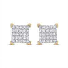 Load image into Gallery viewer, 10kt Yellow Gold Men's Square Diamond Earrings - 1/6 Cttw | Splendid Jewellery - Splendid Jewellery