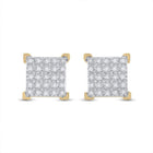10kt Yellow Gold Men's Square Diamond Earrings - 1/6 Cttw | Splendid Jewellery - Splendid Jewellery