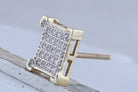 10kt Yellow Gold Men's Square Diamond Earrings - Stunning 1/6 Cttw Sparklers - Splendid Jewellery