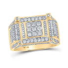 10kt Yellow Gold Men's Square Diamond Ring - 1 - 5/8 Cttw | Splendid Jewellery - Splendid Jewellery