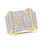 10kt Yellow Gold Men's Square Diamond Ring - 1 - 7/8 Cttw | Splendid Jewellery - Splendid Jewellery