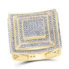10kt Yellow Gold Men's Square Diamond Ring - 1 Cttw | Splendid Jewellery - Splendid Jewellery