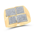 10kt Yellow Gold Men's Square Diamond Ring - 1/2 Cttw - Splendid Jewellery - Splendid Jewellery