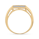 10kt Yellow Gold Mens Square Diamond Ring - 3/8 Cttw - Splendid Jewellery product Side View 2 from Splendid Jewellery
