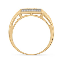 Load image into Gallery viewer, 10kt Yellow Gold Mens Square Diamond Ring - 3/8 Cttw - Splendid Jewellery - Splendid Jewellery