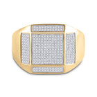 10kt Yellow Gold Mens Square Diamond Ring - 3/8 Cttw - Splendid Jewellery - Splendid Jewellery
