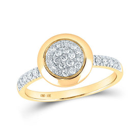 10kt Yellow Gold Mesmerizing Diamond Cluster Ring 1/3 Cttw | Splendid Jewellery - Splendid Jewellery