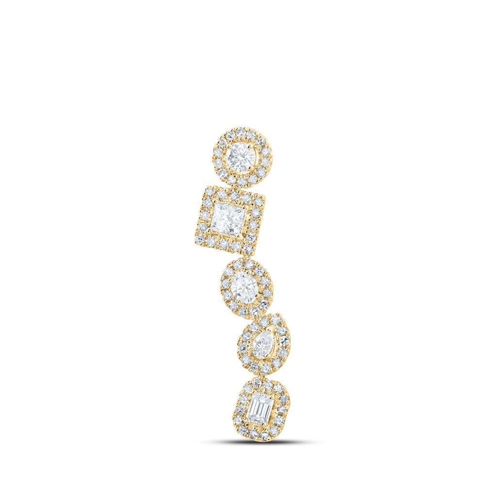 10kt Yellow Gold Multi - shape Diamond Journey Pendant - A Radiant Celebration of Life's Milestones - Splendid Jewellery