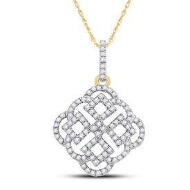 10kt Yellow Gold Offset Square Diamond Pendant - Captivating Elegance by Splendid Jewellery - Splendid Jewellery