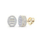 10kt Yellow Gold Oval Diamond Earrings - Timeless Elegance and Sparkling Brilliance - Splendid Jewellery