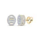 10kt Yellow Gold Oval Diamond Earrings - Timeless Elegance and Sparkling Brilliance - Splendid Jewellery