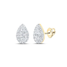 Load image into Gallery viewer, 10kt Yellow Gold Pear Diamond Teardrop Earrings: A Captivating Masterpiece - Splendid Jewellery