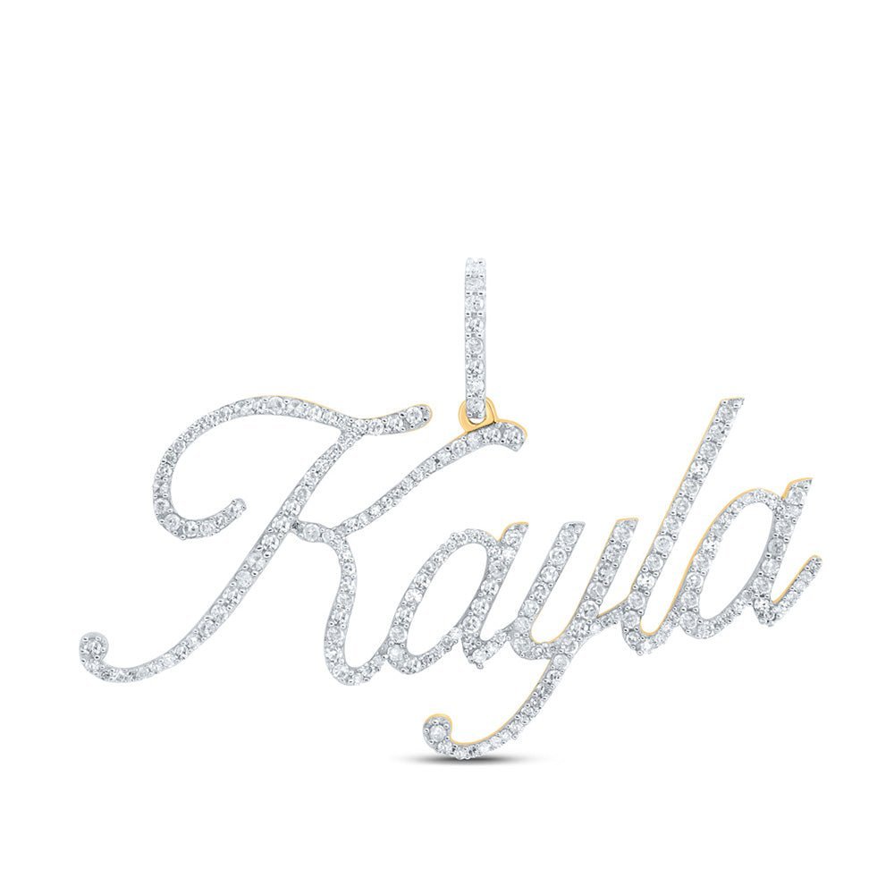 10kt Yellow Gold Personalized Diamond Initial & Letter Pendant - Splendid Jewellery