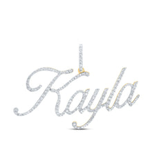 Load image into Gallery viewer, 10kt Yellow Gold Personalized Diamond Initial &amp; Letter Pendant - Splendid Jewellery