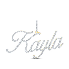 10kt Yellow Gold Personalized Diamond Initial & Letter Pendant - Splendid Jewellery