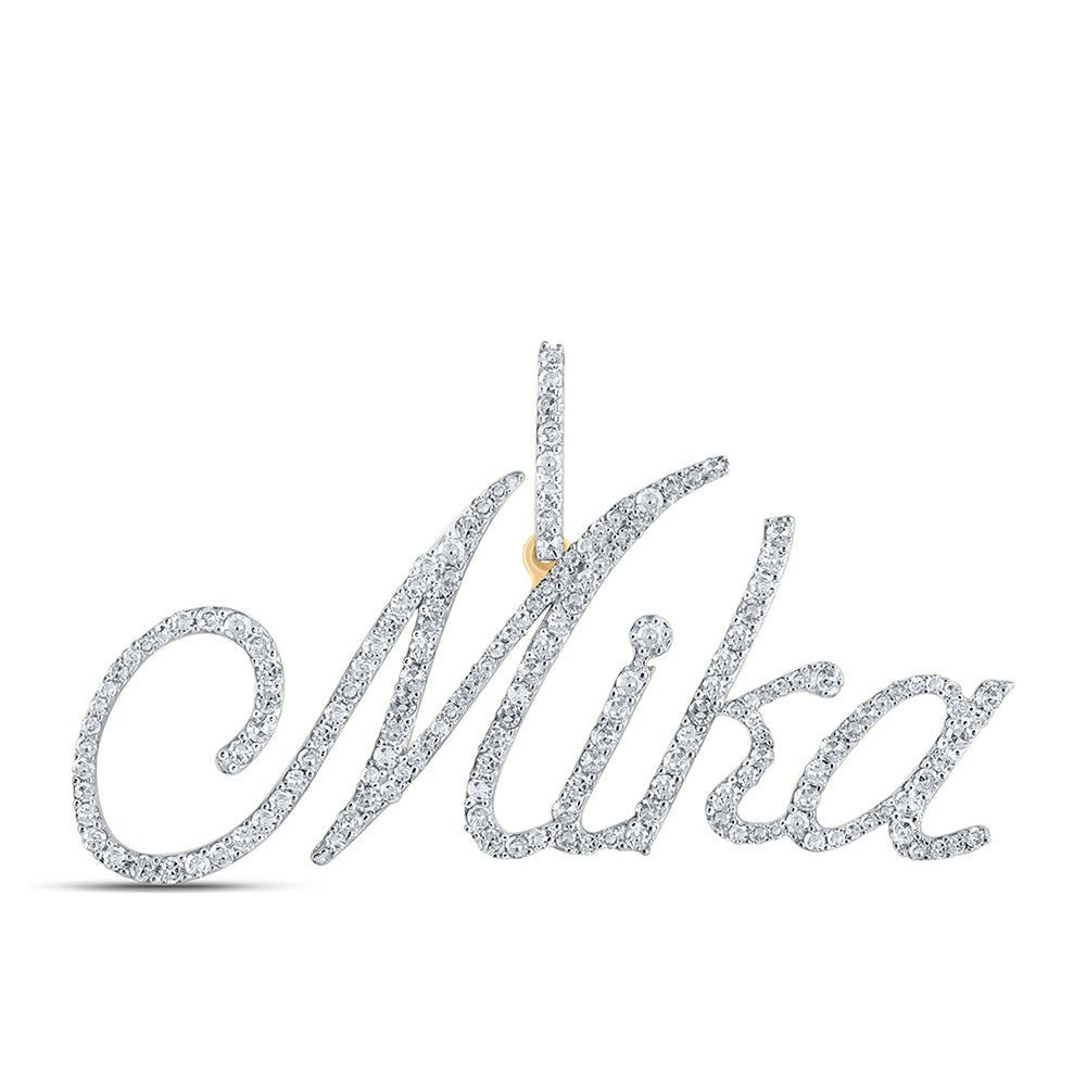10kt Yellow Gold Personalized Diamond Initial & Letter Pendant - Splendid Jewellery