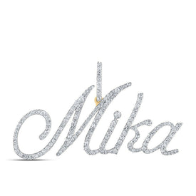 10kt Yellow Gold Personalized Diamond Initial & Letter Pendant - Splendid Jewellery