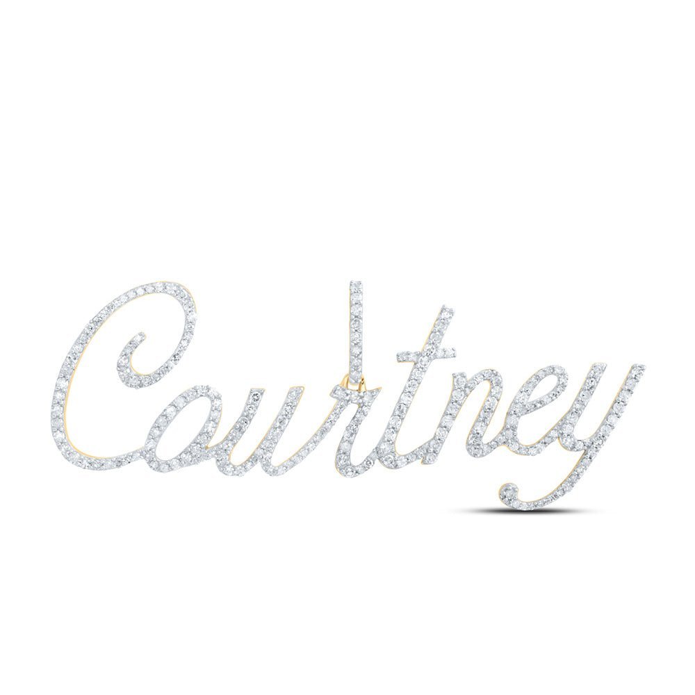 10kt Yellow Gold Personalized Diamond Initial & Letter Pendant - The Courtney Collection - Splendid Jewellery