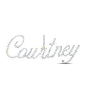 10kt Yellow Gold Personalized Diamond Initial & Letter Pendant - The Courtney Collection - Splendid Jewellery