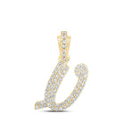10kt Yellow Gold Personalized Diamond Initial Pendant - A Symbol of Elegance and Individuality - Splendid Jewellery