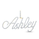 10kt Yellow Gold Personalized Diamond Initial Pendant - ASHLEY Name - Splendid Jewellery