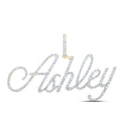 10kt Yellow Gold Personalized Diamond Initial Pendant - ASHLEY Name - Splendid Jewellery