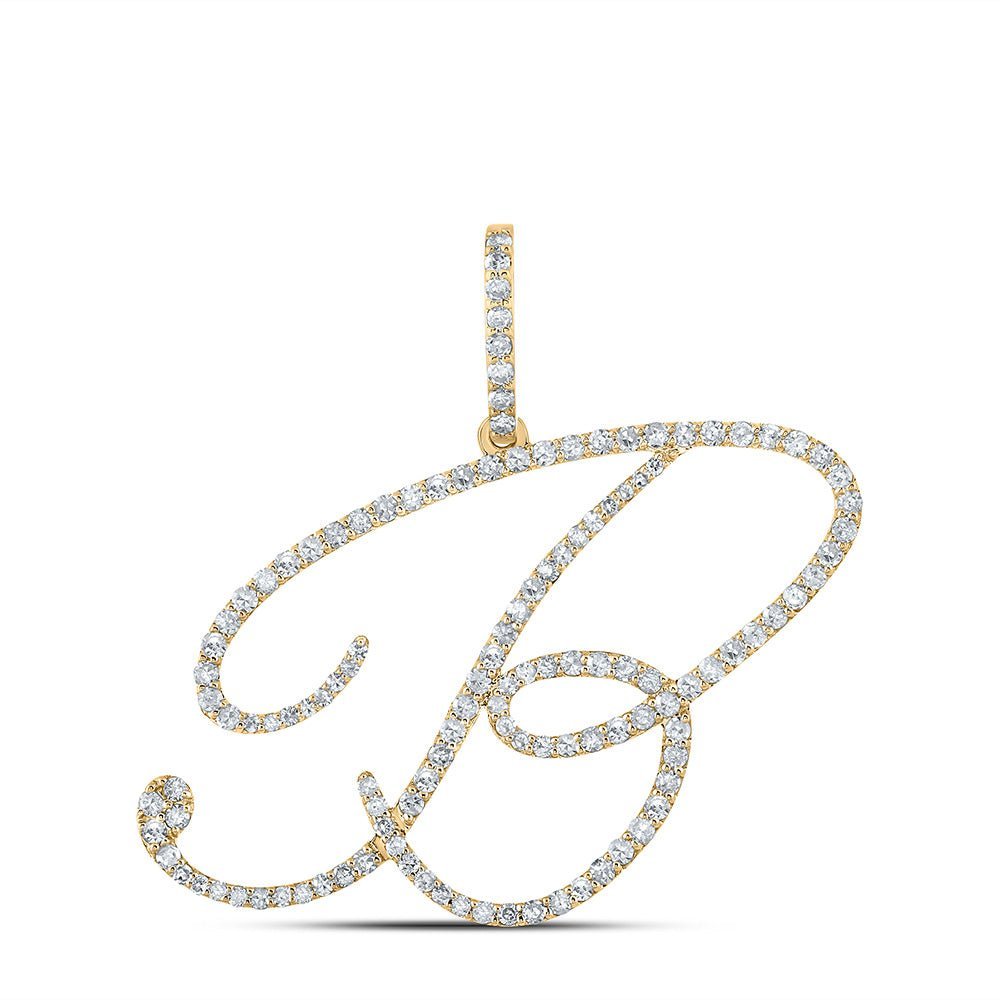 10kt Yellow Gold Personalized Diamond Initial Pendant - Elegant and Timeless - Splendid Jewellery