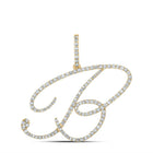 10kt Yellow Gold Personalized Diamond Initial Pendant - Elegant and Timeless - Splendid Jewellery