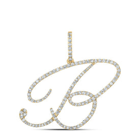 10kt Yellow Gold Personalized Diamond Initial Pendant - Elegant and Timeless - Splendid Jewellery